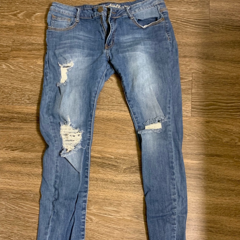 Jeans with drill